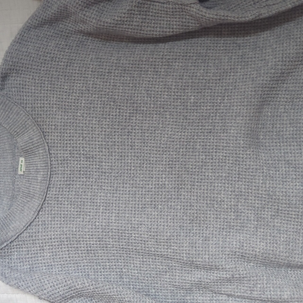 AERIE Oversized Waffle-Knit Pullover Sweater, Size Medium